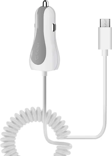 Vista 5 de Cellet Cargador de coche USB dual de 2.4 amperios de carga rápida con cable micro USB de 6 pies compatible con LG Aristo 2 Plus Enlighten Optimus