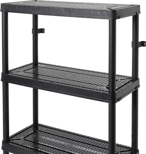 Vista 9 de Gracious Living Estantería de almacenamiento de uso medio con 4 estantes, ventilada, de altura fija, sistema organizador de 14 x 32 x 54.5 pulgadas
