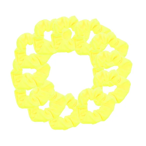 Vista 11 de Paquete de 12 ligas sólidas para el cabello (negro) One Dozen Matching Hair Ties, Soft Cotton Fabric, Gentle No-Crease Hold, Great for Teams