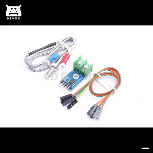 Vista 2 de DEVMO Módulo DC 5V MAX6675 + sensor de temperatura de termopar tipo K M6 compatible con Ar-duino Raspberry Pi