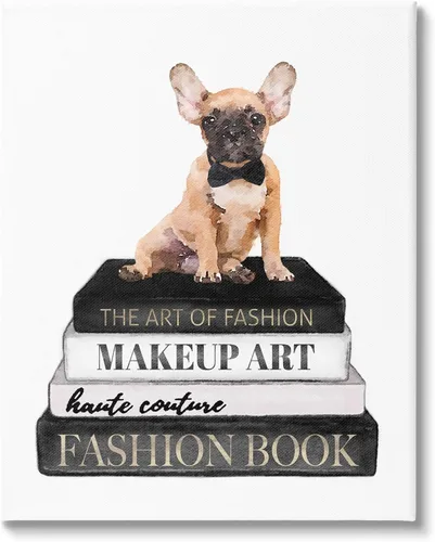 Vista 6 de Stupell Industries Fantástico Bulldog Francés Glam Pet Fashion Portafolio, diseño de Amanda Greenwood Stupell Industries Black, 11 x 14 Inches
