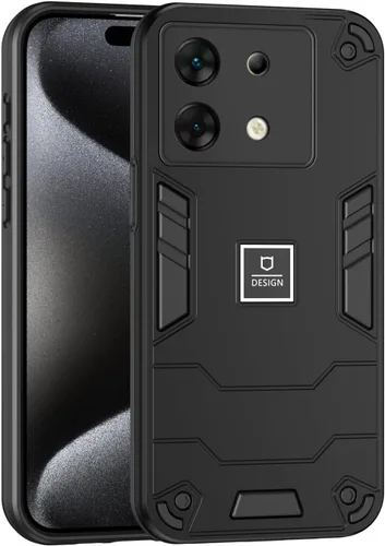 Vista 276 de Funda compatible con Redmi A1, compatible con Redmi A2 2 en 1 [PC dura + TPU], funda de teléfono negra