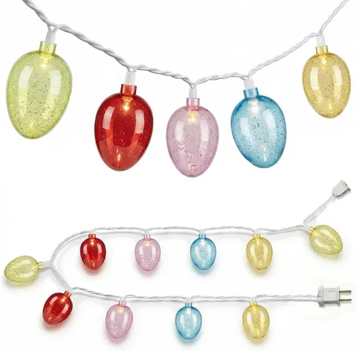 Vista 11 de SUNSGNE Luces de Cadena Lindas de Conejo de Pascua, 2.6m Luces de Hadas de Conejo de Pascua con 10 Luces de Conejo Multicolor para Decoración