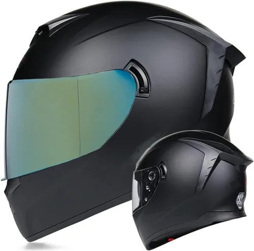 Vista 16 de Cascos de motocicleta de cara completa, casco de motocicleta aprobado por ECE/DOT con viseras dobles, casco de motocicleta de cara completa para J