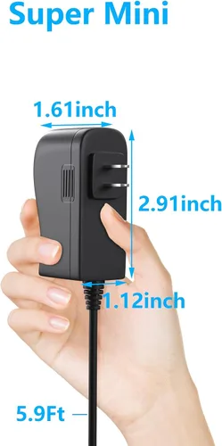 Vista 5 de VHBW Cargador para aspiradora inalámbrica INSE compatible con Inse N5S N5 N6 N6S V70 N6-1 N6-2 AC, cable de alimentación para Wowgo S108, adaptador