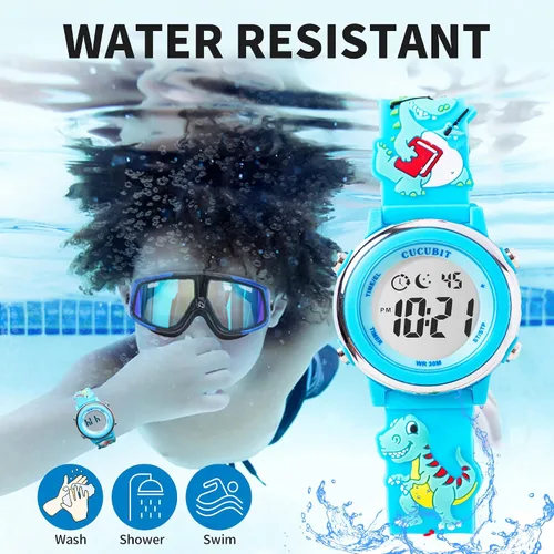 Vista 5 de Recordatorio diario de reloj de entrenamiento para ir al baño, resistente al agua, larga duración de la batería, temporizador de entrenamiento