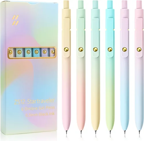 Vista 7 de YOXMJDB Bolígrafos de gel, 10 piezas de bolígrafos de escritura suave de punta media, bolígrafos lindos para mujeres, serie de alta gama bolígrafos