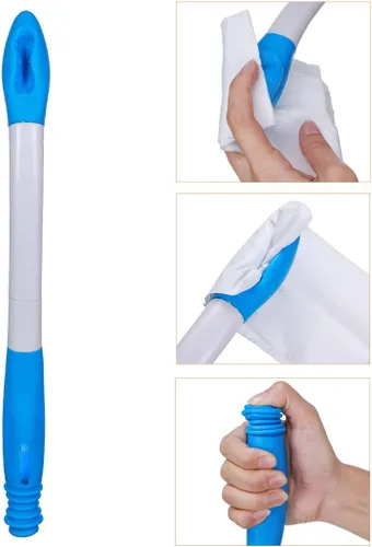 Vista 4 de Ayudas de inodoro plegables para limpiar la parte inferior - Herramienta de limpieza a tope - Asistencia de limpieza automática para el baño
