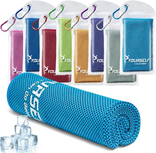 Vista 2 de Toalla refrigerante Syourself para un alivio instantáneo: toalla refrescante de 40 pulgadas x 12 pulgadas para jugar bolos o hacer ejercicio o yoga