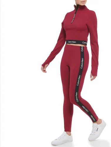 Vista 4 de Calvin Klein Performance Leggings con logotipo de cintura alta para mujer