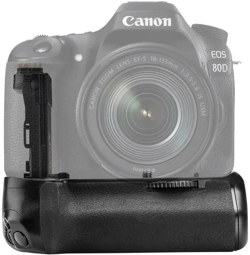 Vista 6 de Kit de agarre de batería para cámara SLR digital Canon EOS 70D, EOS 80D, EOS 90D incluye agarre de batería de repuesto BG-E14 + cantidad de 2