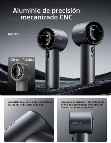 Vista 3 de JISULIFE Ventilador de mano Pro1S - Flujo de aire de última generación Gris estrellado