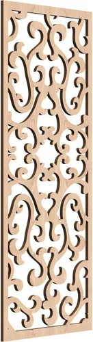 Vista 157 de 9 3/8 pulgadas de ancho x 24 3/8 pulgadas de alto x 1/4 de alto Smithfield paneles de pared de madera con calado, abedul