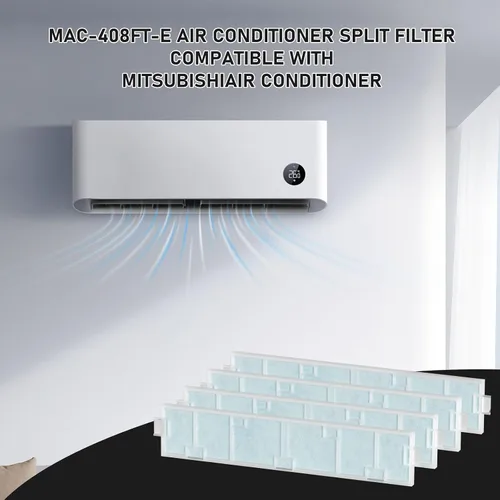 Vista 3 de MAC-408FT-E - Filtro de repuesto compatible con aire acondicionado Mitsubishi MAC-408FT-E, filtro para una óptima filtración de aire, paquete de 4