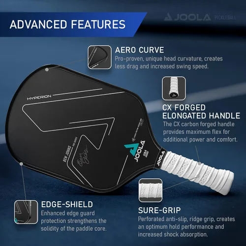 Vista 3 de JOOLA Professional Pickleball Paddles – Raw Carbon Fiber Surface – Built for Spin, Speed & Control – Hyperion, Solaire, Perseus & Scorpeus – Swift &