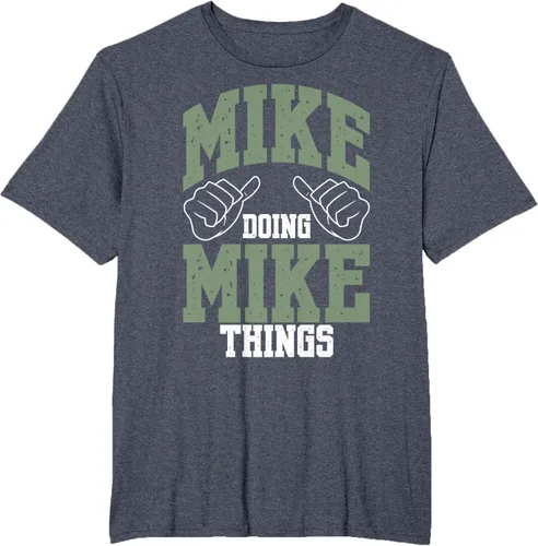 Vista 11 de Camiseta divertida de Mike Doing Mike Things Mike Birthday, Negro