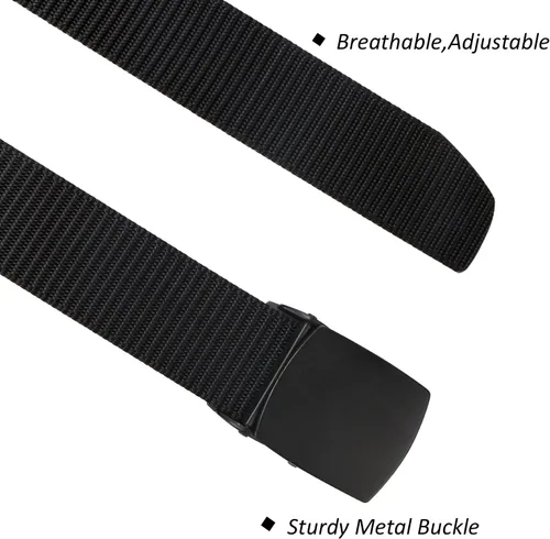 Vista 9 de SUOSDEY Cinturones tácticos para hombre, correa de nailon militar, hebilla de metal resistente de 1,5 pulgadas