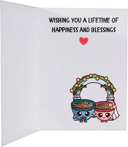 Vista 3 de GIFTING GIGGLES Divertida tarjeta de boda para pareja Recién casados Tarjeta de matrimonio para pareja Regalo de felicitaciones del día