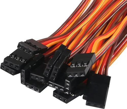 Vista 2 de Cable de extensión servo de 5.9 in, cable de extensión servo de 3 pines, cable de cable macho a hembra, cable de cable de servo control remoto RC