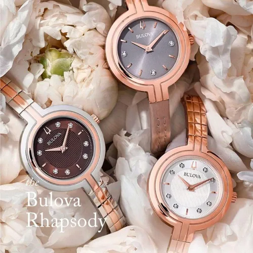 Vista 5 de Bulova Ladies Rhapsody Diamond Quartz Bracelet Watch