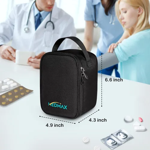 Vista 7 de MEDMAX Funda de transporte compatible con monitor de presión arterial OMRON Bronce BP5100 / Upper Arm 3 Series Home Monitor de presión arterial