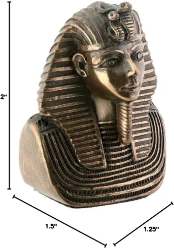 Vista 2 de YTC Egyptian Sm. King TUT - Figura coleccionable de escultura de estatua