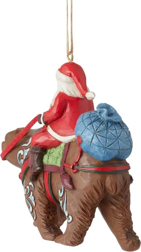 Vista 6 de Enesco Jim Shore Heartwood Creek - Adorno colgante de oso montante de Papá Noel, 3.94 pulgadas, multicolor