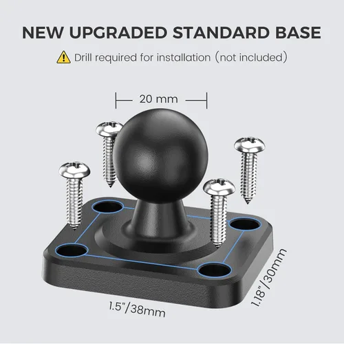 Vista 6 de OHLPRO Soporte para Tableta para Camión - Base de Perforación de Servicio Pesado - Soporte para Tableta para Tablero de Automóvil, Soporte para iPad