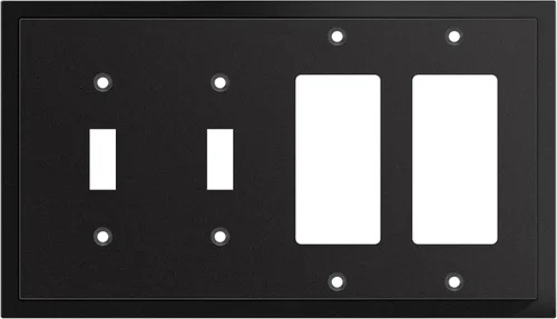 Vista 18 de Henne Bery Placa decorativa de pared con borde moderno, tapa de tomacorriente para cubrir enchufe, aleación de zinc maciza duradera