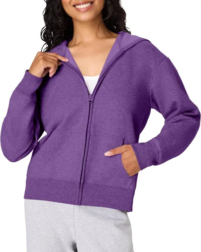 Vista 9 de Hanes EcoSmart - Sudadera de forro polar para mujer, suave y de peso medio, sudadera con capucha con cremallera completa, sudadera o cremallera