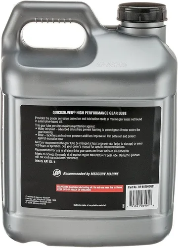 Vista 6 de Quicksilver 858065Q01 SAE 90 Lubricante de engranajes de alto rendimiento, 2.5 galones