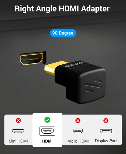 Vista 2 de BlueRigger Adaptador HDMI de 90 grados