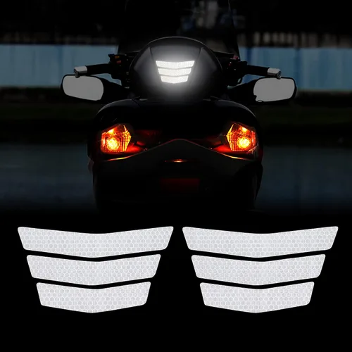 Vista 9 de TOMALL - Vinilos reflectantes de rayas fuertes para parachoques de coche, de alta intensidad, visibilidad nocturna, calcomanías reflectantes