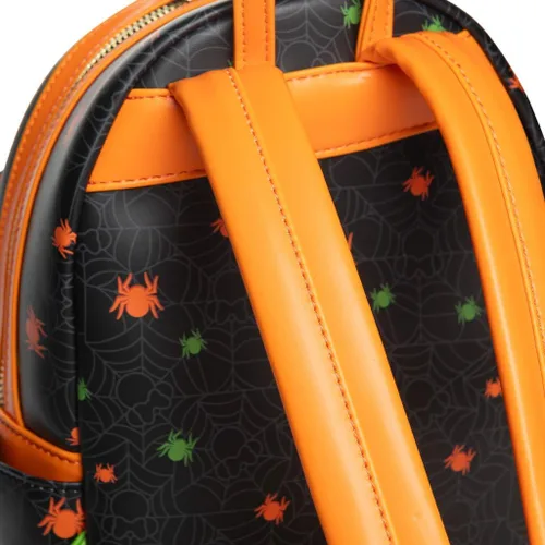Vista 5 de Loungefly Disney Glow in the Dark Pumpkin Minnie Mouse - Mochila para mujer, Multicolorido, Wdbk3353