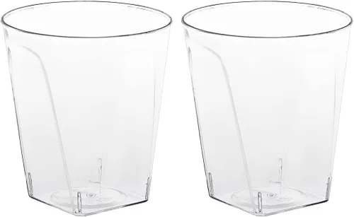 Vista 9 de Party Essentials Vasos de chupito cuadrados de plástico duro de 2 onzas/copas de cata de vino, transparentes, 40