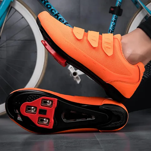 Vista 6 de Zapatos de ciclismo de interior para hombre, compatibles con Peloton, zapatos de ciclismo con clip de tacos Delta, pedal al aire libre, SPD, zapatos