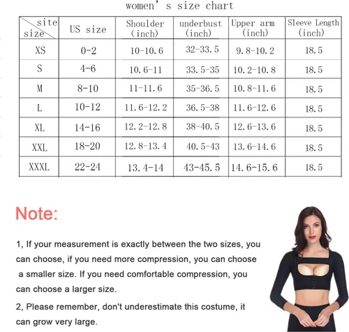 Vista 4 de Arm Shapewear Post Surgical Slimmer Compression Sleeves Posture Corrector Tops Arm Sleeves for Women