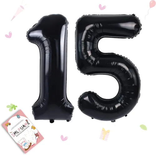 Vista 50 de Globos grandes de 40 pulgadas de números del 0 al 9, globos numéricos para decoración de fiesta de cumpleaños, globos de helio de aluminio