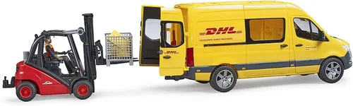 Vista 6 de Bruder 02671 Mercedes-Benz Sprinter DHL con conductor, camión de juguete a