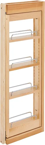 Vista 14 de Rev-A-Shelf Organizador de pared extraíble para armario de cocina, organizador de despensa deslizante con cierre suave en varios tamaños, madera