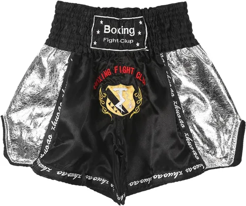 Vista 5 de Pantalones cortos de boxeo Muay Thai para hombre, pantalones cortos de kickboxing, artes marciales, entrenamiento, gimnasio, entrenamiento