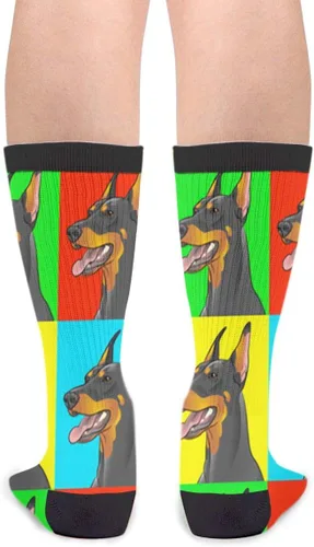 Vista 2 de YISHOW Calcetines unisex novedosos y divertidos, para regalo, Blanco