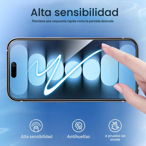 Vista 7 de JETech Protector de pantalla de privacidad para iPhone 15 de 6.1 pulgadas, película de vidrio templado anti espía con herramienta de fácil