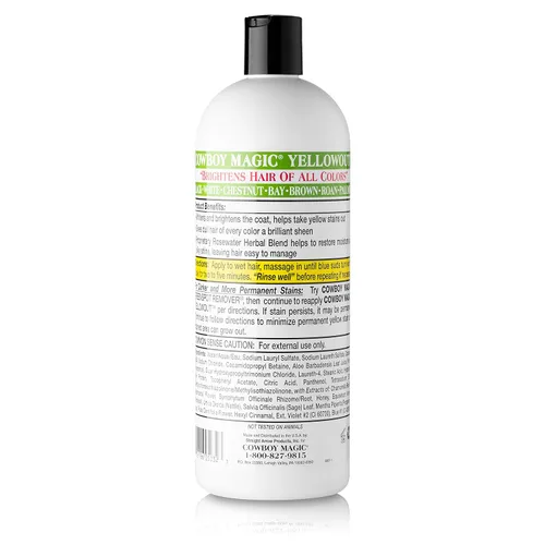 Vista 2 de Cowboy Magic Shine In Yellowout Horse Champú, blanqueador, 32 oz