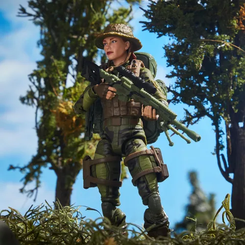 Vista 8 de G.I. Joe Classified Series 60th Anniversary Action Marine - Francotirador, figura de acción coleccionable de 6 pulgadas con traje Ghillie y 19