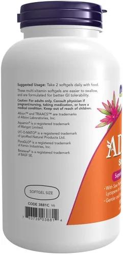 Vista 3 de Múltiples vitaminas para hombres Now Foods Adam, 3881, 1, 1