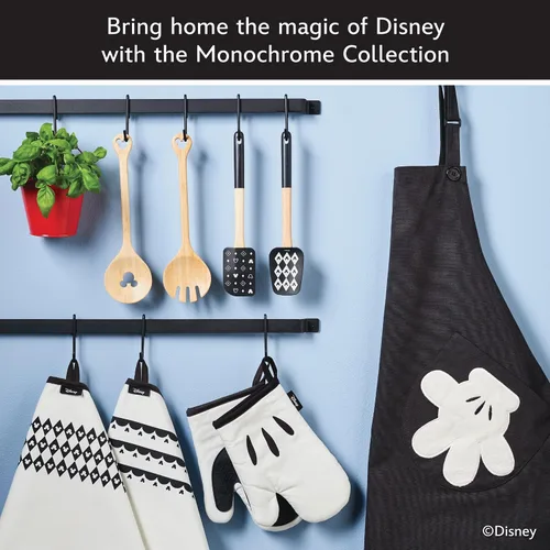 Vista 7 de Disney Home Juego de espátula y cuchara monocromática, 2 piezas, color negro
