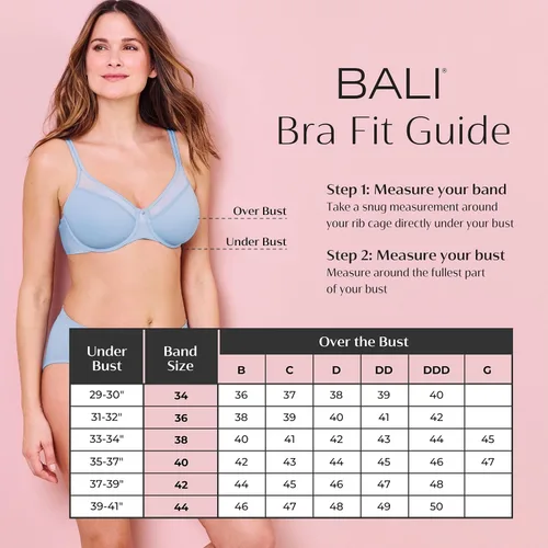 Vista 5 de Bali Lace 'N Smooth Firm-Control Lace Body Shaper con brasier integrado con aros