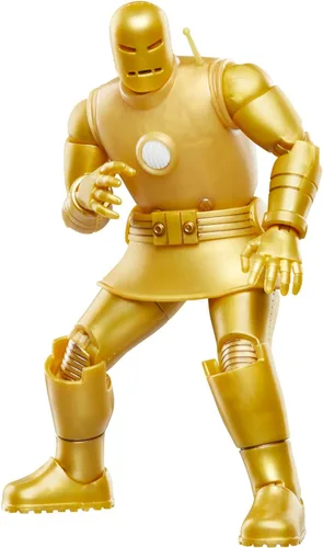 Vista 6 de Marvel Legends Series Iron Man (Modelo 01 - Oro), Figura de acción coleccionable de Iron Man Comics de 6 pulgadas, tarjeta de ampolla de inspiración