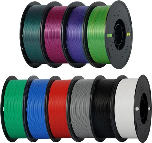 Vista 38 de Kingroon PLA - Filamento para impresora 3D, 10 carretes, precisión dimensional de +/- 0.02 mm, carrete de 10 kg (22 libras), 1.75 mm, 5 negro + 5
